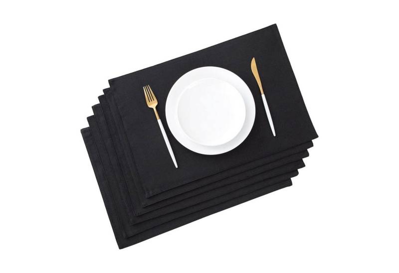 REDOM Platzset 6er Set Tischset Tischunterlagen 43x30cm, (Tischmatte Esstisch Untersetzer, 6-St., Rutschfest Hitzebeständig Schmutzabweisend und Abwaschbar), pflegeleicht wiederverwendbar für Küche Esstisch Restaurant Hotel von REDOM