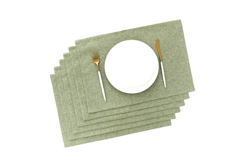 REDOM Platzset 6er Set Tischset Tischunterlagen 43x30cm, (Tischmatte Esstisch Untersetzer, 6-St., Rutschfest Hitzebeständig Schmutzabweisend und Abwaschbar), pflegeleicht wiederverwendbar für Küche Esstisch Restaurant Hotel von REDOM