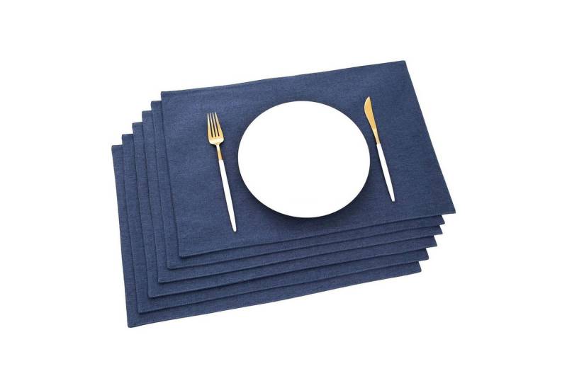 REDOM Platzset 6er Set Tischset Tischunterlagen 43x30cm, (Tischmatte Esstisch Untersetzer, 6-St., Rutschfest Hitzebeständig Schmutzabweisend und Abwaschbar), pflegeleicht wiederverwendbar für Küche Esstisch Restaurant Hotel von REDOM