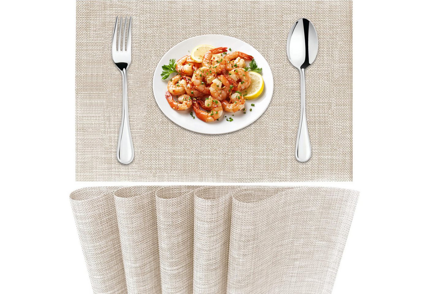 REDOM Platzset 6er Set Tischsets abwaschbar Küchen Tischmatten, (Esstisch Untersetzer dekorative Tischunterlage, 6-St., 45x30 cm abwaschbar Rutschfest), Tischdekoration für Zuhause Restaurant Hotel Party usw. von REDOM