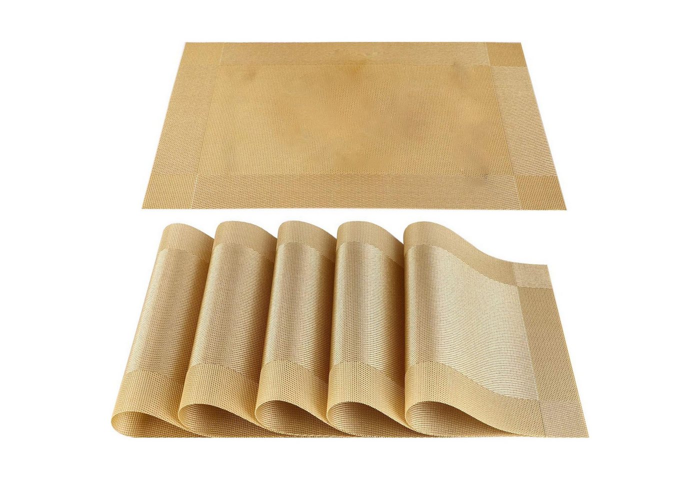REDOM Platzset 6er Set Tischuntersetzer Tischset 30x45 cm, (Tischmatte Esstisch Untersetzer, 6-St., Abgrifffeste Hitzebeständig Schmutzabweisend Rutschfest Abwaschbar), für Esstisch Küche Hotel Restaurant Büro Outdoor Geschenkidee von REDOM