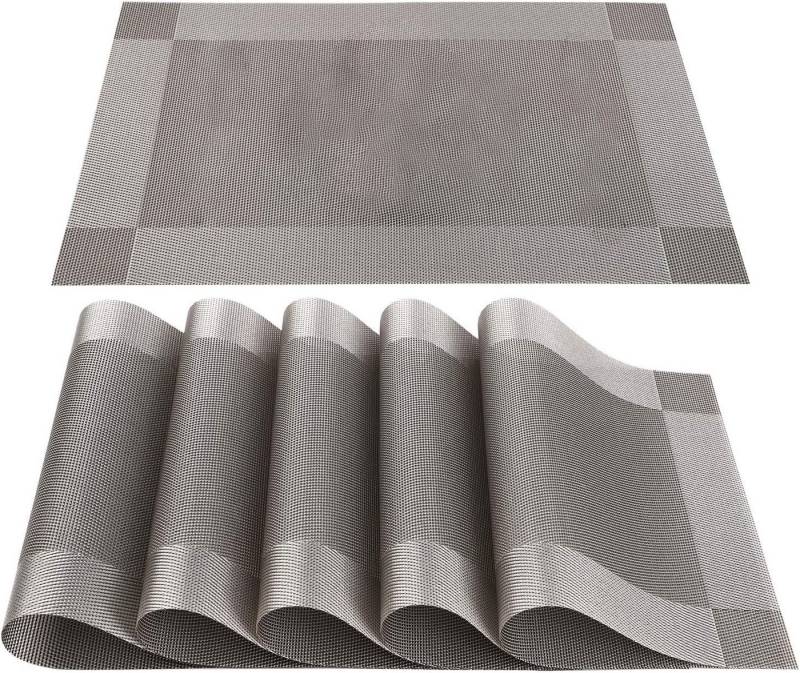 REDOM Platzset 6er Set Tischuntersetzer Tischset 30x45 cm, (Tischmatte Esstisch Untersetzer, 6-St., Abgrifffeste Hitzebeständig Schmutzabweisend Rutschfest Abwaschbar), für Esstisch Küche Hotel Restaurant Büro Outdoor Geschenkidee von REDOM