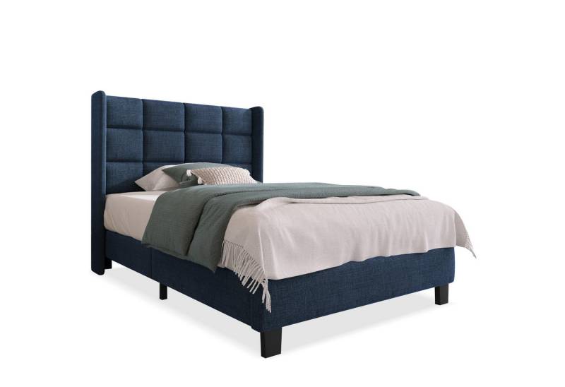 REDOM Polsterbett Doppelbett Einzelbett gepolstertes Bett Funktionsbett Holzbett Leinen, 90*200 cm ohne Matratze von REDOM