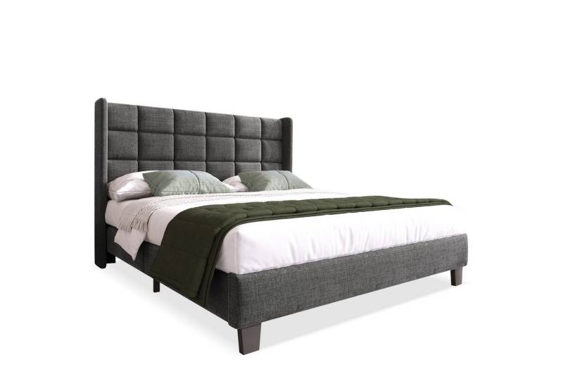 REDOM Polsterbett Doppelbett Einzelbett gepolstertes Bett Funktionsbett Holzbett Leinen (mittelfest ohne Matratze oder mit Matratze, 90*200 cm oder 140*200 cm) von REDOM