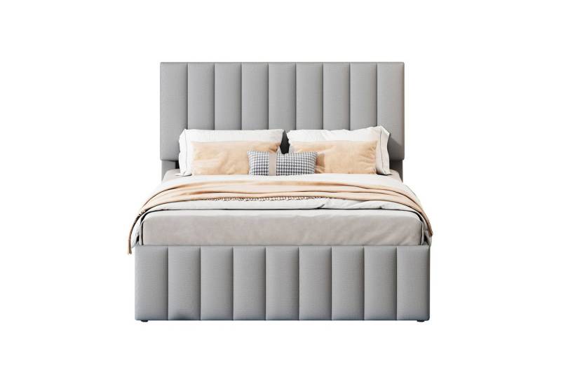 REDOM Polsterbett Funktionsbett mit Rollbett und Stauraumschubladen (hautfreundliche Leinenpolsterung 140 x 200 cm), ohne Matratze von REDOM