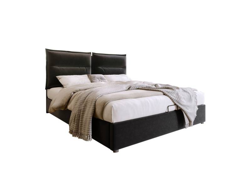 REDOM Polsterbett Hydraulisch Doppelbet (Stauraumbett 140x200cm), Hydraulisches Funktionsbett mit Lattenrost und Bettkasten, Samt von REDOM