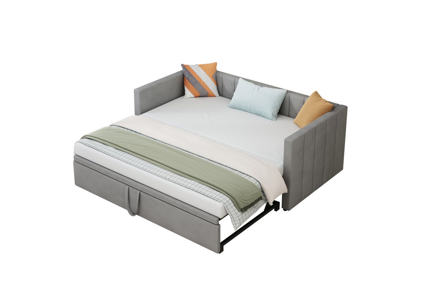 REDOM Polsterbett Schlafsofa Kinderbett Funktionsbett Doppelbett, mit Lattenrosten (Multifunktionsbett aus hautfreundlichem Samtstoff, 90/180*200 cm), ohne Matratze von REDOM