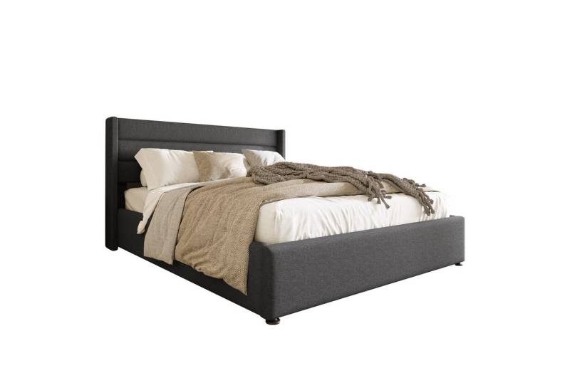 REDOM Polsterbett Stauraumbett Doppelbett, 140 x 200 cm,Inklusive Matratze,Grau von REDOM
