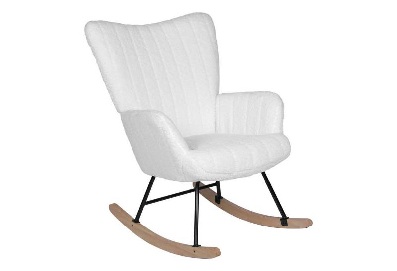 REDOM Schaukelstuhl Swingsessel mit Holzsockel (Schaukelsessel, Relaxsessel, 1 St), Akzentstuhl mit Massivholzrahmen von REDOM