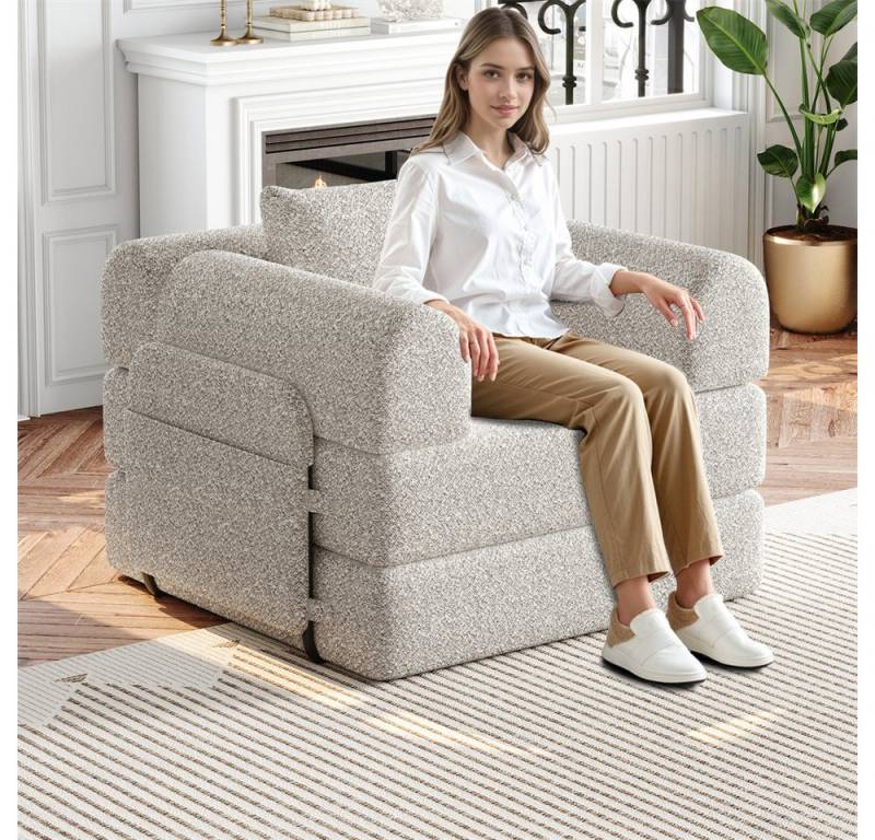 REDOM Schlafsofa Modernes Sitzmöbel mit Metallrahmen, mit Staufach in der Armlehne, drei Metallrahmen und mehreren Konfigurationsmöglichkeiten 1 Teile, mit Relaxfunktion REDOM Schlafsofa Modernes Sitzmöbel mit Metallrahmen, mit Staufach in der Armlehne, drei Metallrahmen und mehreren Konfigurationsmöglichkeiten 1 Teile, mit Relaxfunktion von REDOM