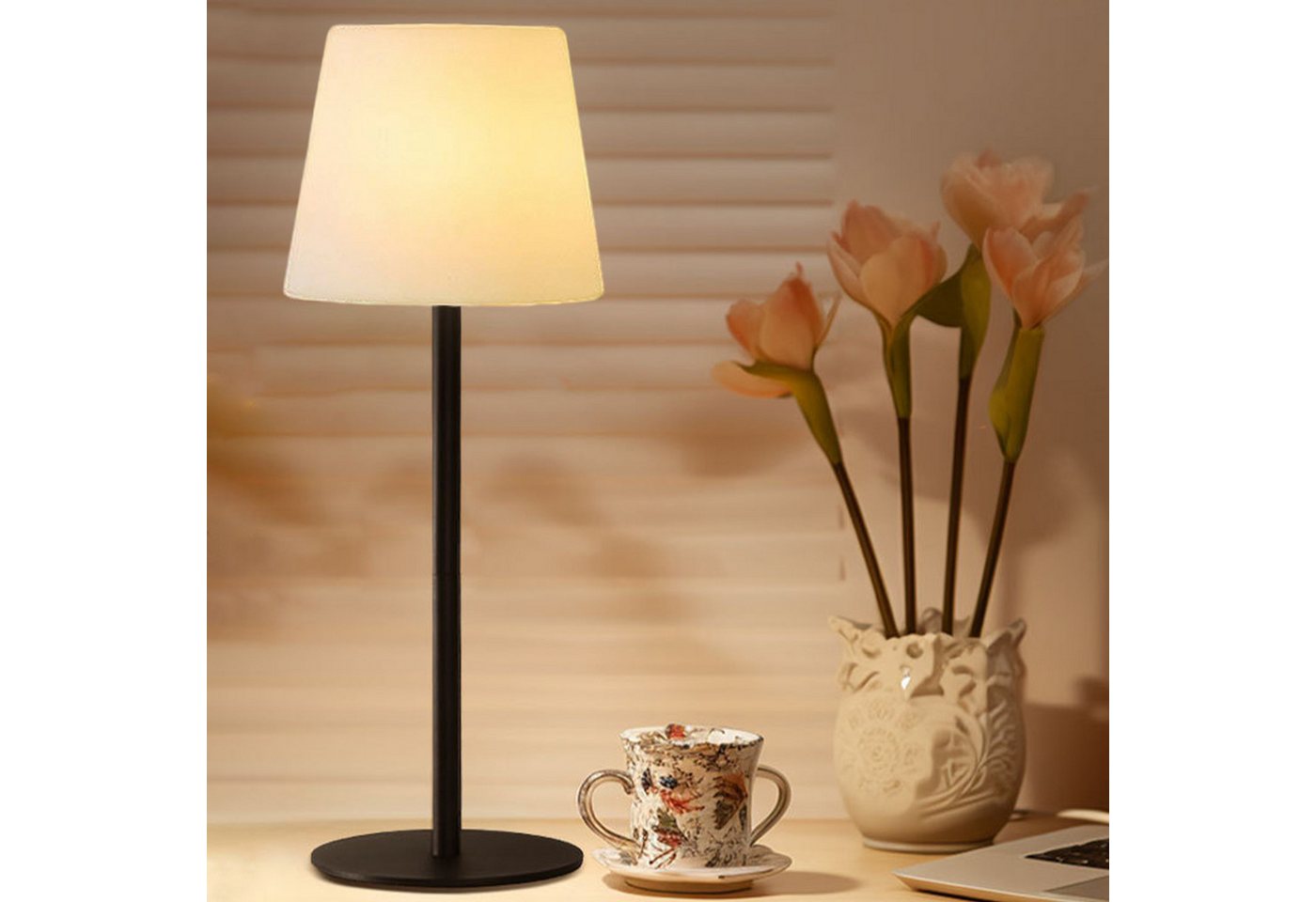 REDOM Schreibtischlampe Kabellose LED-Tischlampe Nachttischlampe, mit Fernbedienung Dimmbar und höhenverstellbarer, LED fest integriert, 3 Farbtemperaturen, RGB, für Garten Terrasse Balkon Wohnzimmer Bar Café Camping REDOM Schreibtischlampe Kabellose LED-Tischlampe Nachttischlampe, mit Fernbedienung Dimmbar und höhenverstellbarer, LED fest integriert, 3 Farbtemperaturen, RGB, für Garten Terrasse Balkon Wohnzimmer Bar Café Camping von REDOM