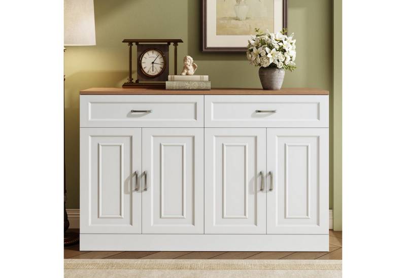 REDOM Sideboard Modernes Anrichte-Sideboard Kommodenschrank (Kommode, Anrichte, Esszimmerschrank, 1 St., 120 x 35 x 80,5 cm), mit Regalen, Rebounder von REDOM