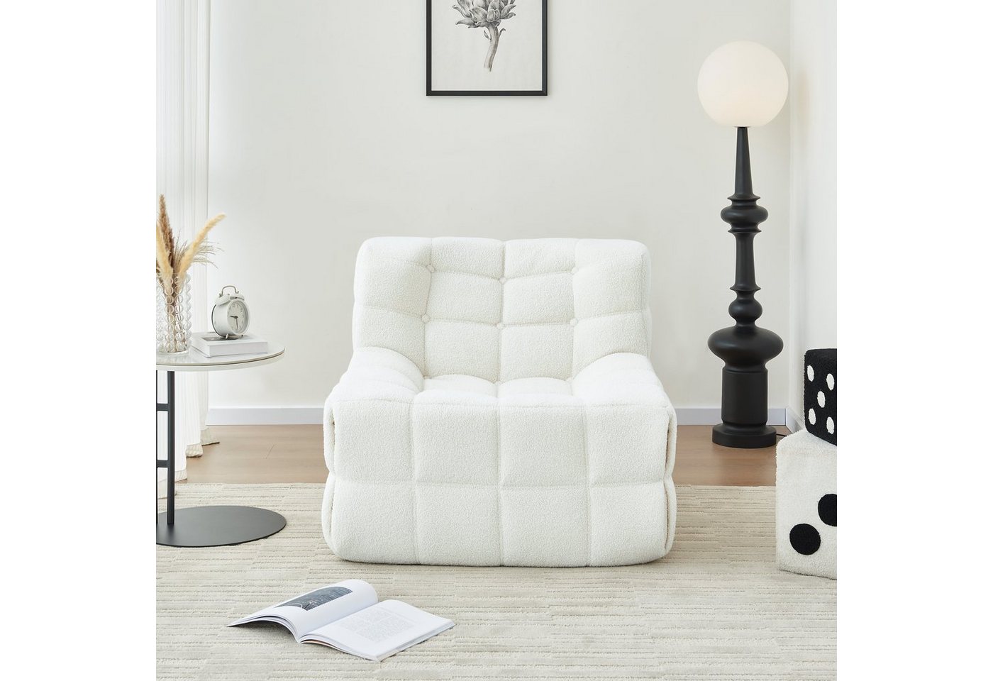 REDOM Sitzsack mit hoher Rückenlehne Couchsessel, für Schlafzimmer, Wohnzimmer oder Balkon von REDOM