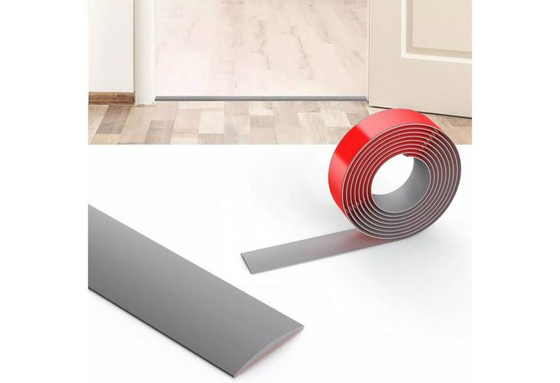 REDOM Sockelleiste Boden-Abschlussleiste selbstklebend Bodenleiste Flexible Leiste, L: 5 cm, H: 0.35 cm, 1-St., eine Rolle von 3 Metern für Übergangsleiste Boden, für Fliesen Holz Laminat Spaltabdeckung und Kantenschutz von REDOM