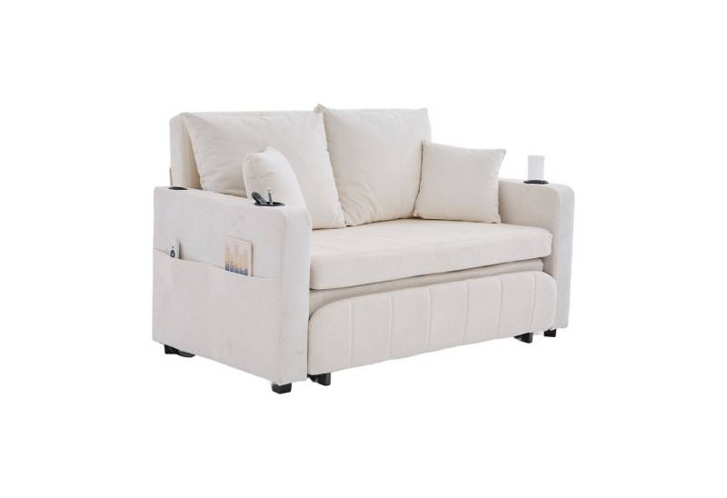 REDOM Sofa 2-in-1 Schlafsofa Klappsofa, mit zwei Funktionen Abnehmbar und waschbar Mit Aufbewahrungstasche, Mit USB-Ladefunktion Mit Becherhalter von REDOM