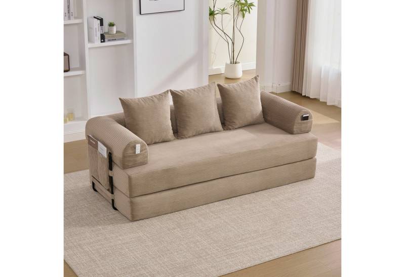 REDOM Sofa 3 Kissen und Aufbewahrungstaschen, mit Metallgestell, Stoffpolsterung, vielseitig faltbar, Loungesofa REDOM Sofa 3 Kissen und Aufbewahrungstaschen, mit Metallgestell, Stoffpolsterung, vielseitig faltbar, Loungesofa von REDOM