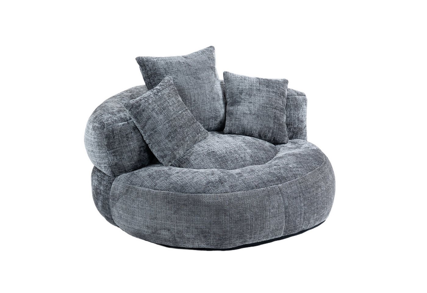 REDOM Sofa Relaxsessel, Sitzsack Sofa, mit hohem Rücken und 3 Kissen, Chenille-Stoff, 108 x 108 x 52 cm REDOM Sofa Relaxsessel, Sitzsack Sofa, mit hohem Rücken und 3 Kissen, Chenille-Stoff, 108 x 108 x 52 cm von REDOM