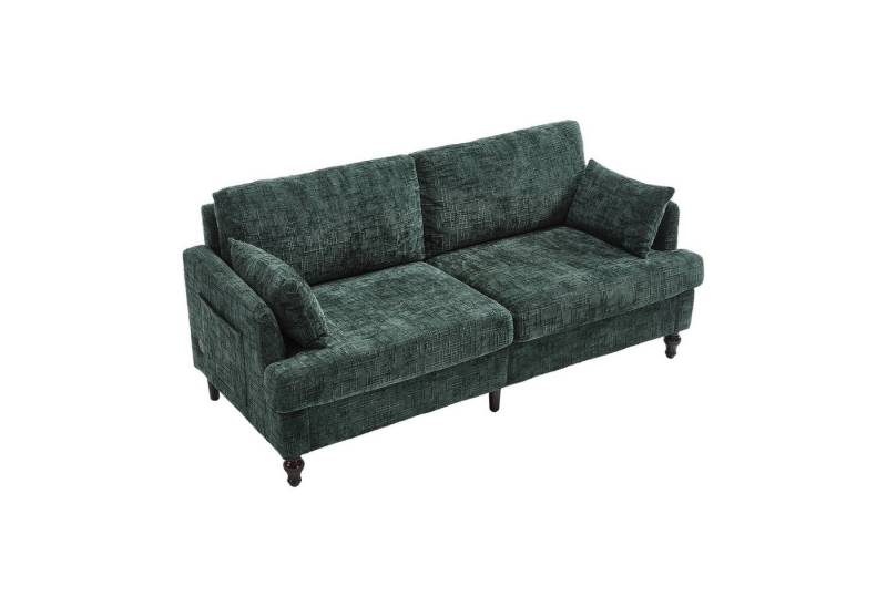 REDOM Sofa mit LED Beleuchtung, mit Holzbeinen, USB-Ladeanschluss und Aufbewahrungstasche, für Wohnzimmer, Schlafzimmer & Büro von REDOM