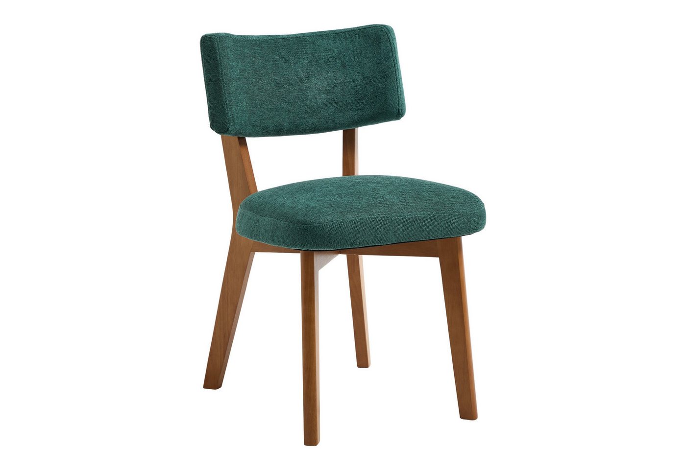 REDOM Stuhl Esszimmerstuhl gepolstert ergonomisch Massivholzstuhl (Ein Satz von 2, Massivholz Beine Stoff gepolsterten Sitz) von REDOM