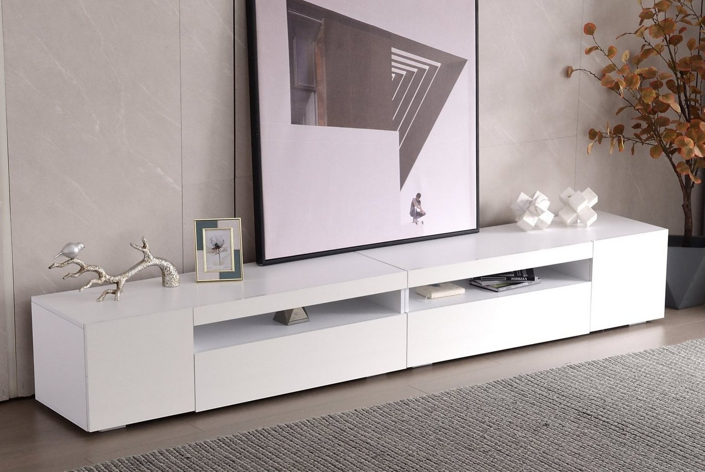 REDOM TV-Schrank Lowboards, TV-Boards (240 L x 39 B x 35 H(cm) Symmetrisches Design, Wohn- und Esszimmer 240cm von REDOM