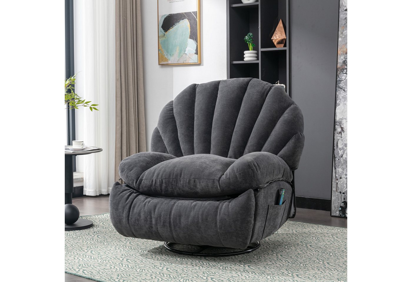 REDOM TV-Sessel Relaxsessel 360 Grad drehbar (TV-Sessel mit Wärme und Massagefunktion inkl), Massagesessel, Fernsehsessel von REDOM