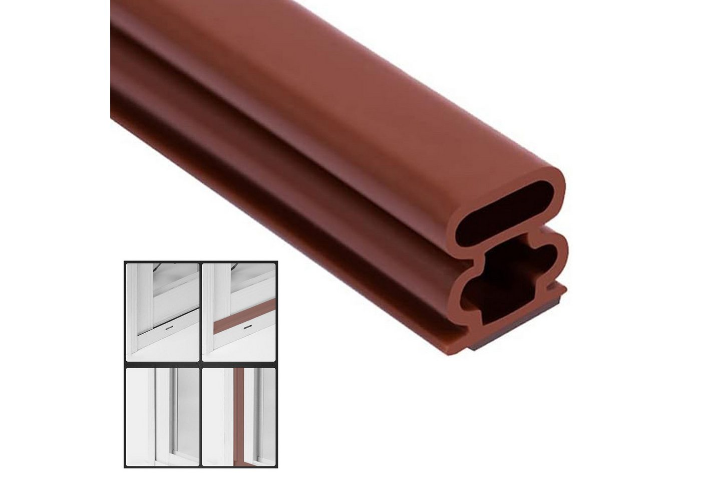 REDOM Türdichtband Premium Türdichtung selbstklebend Fensterdichtung, (10mm x 10mm Zugluftstopper, 1-St., Wasserdicht Wärmedämmung Staubdichte Schalldämmung), für Holz Glas Kunststoff Metall von REDOM