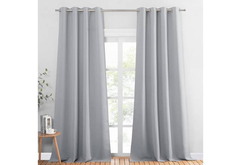 REDOM Verdunkelungsvorhang 2er Ösenvorhänge Set Verdunkelungsgardinen (2 St), Ösen, verdunkelnd, Polyester, Schlafzimmer Thermovorhang pflegeleicht von REDOM