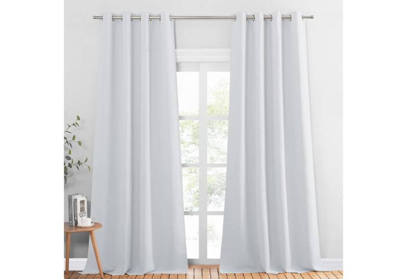 REDOM Verdunkelungsvorhang 2er Ösenvorhänge Set Verdunkelungsgardinen (2 St), Ösen, verdunkelnd, Polyester, Schlafzimmer Thermovorhang pflegeleicht von REDOM