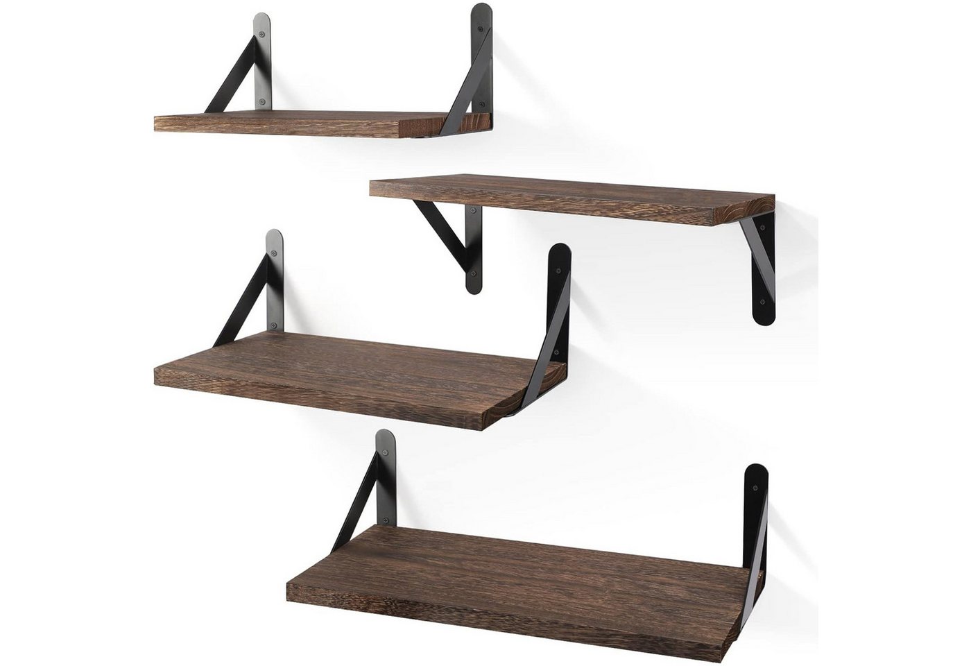 REDOM Wandregal 4er Set Schweberegale Bücherregal Hängeregal, bis 10 kg belastbar 4 Größen kombinierbar Hängeregale 4-tlg., Massivholz Regale für Küche Bad Wohnzimmer Flur REDOM Wandregal 4er Set Schweberegale Bücherregal Hängeregal, bis 10 kg belastbar 4 Größen kombinierbar Hängeregale 4-tlg., Massivholz Regale für Küche Bad Wohnzimmer Flur von REDOM