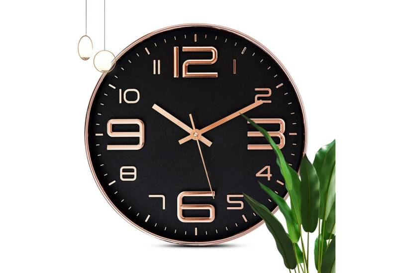 REDOM Wanduhr 30 cm leise Quarzuhr Design Uhr ohne Ticken (Dekorative Design Uhr für Zimmer Zuhause Küche Schlafzimmer Büro usw) von REDOM
