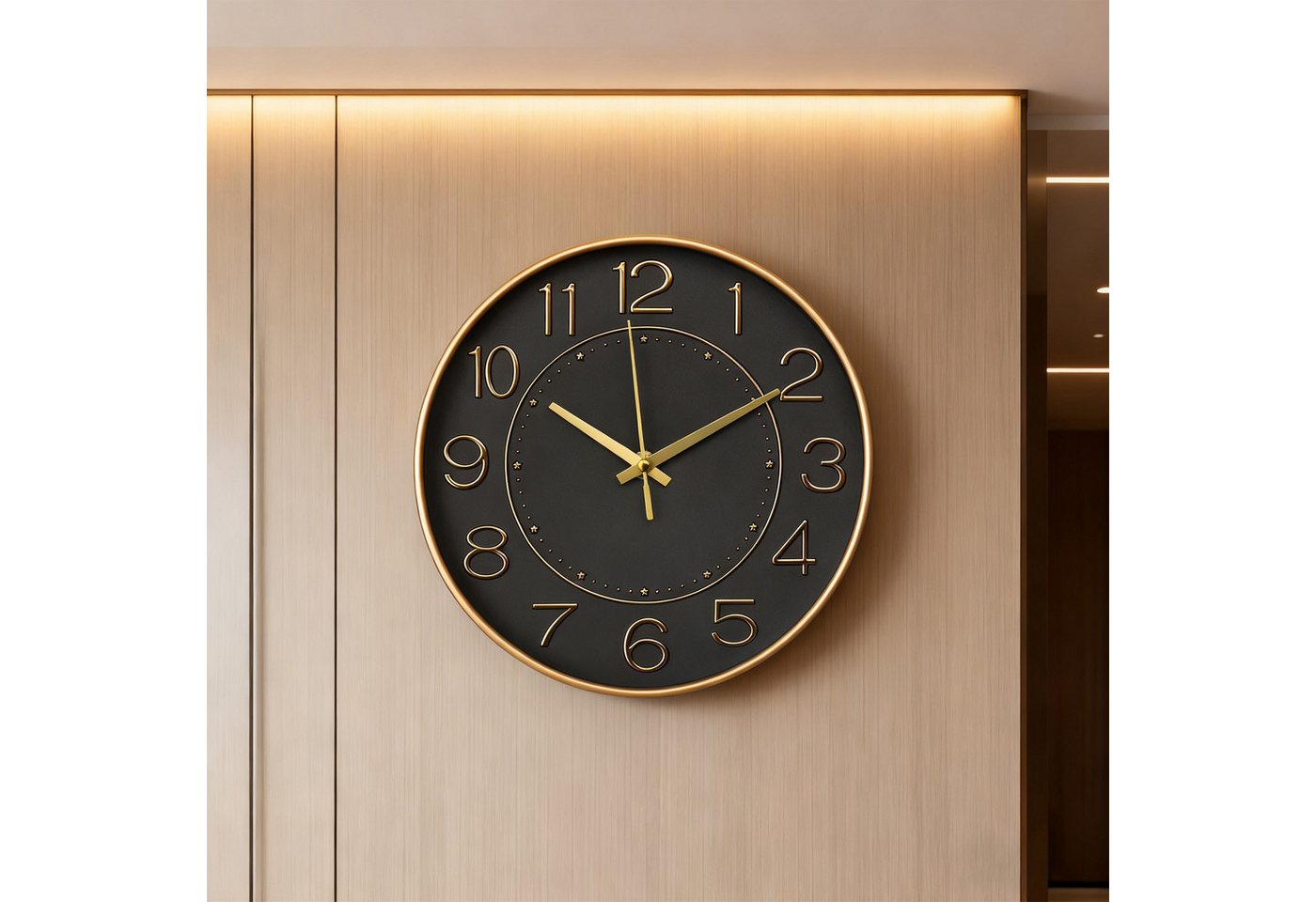 REDOM Wanduhr Lautlos Uhr Dekouhr Große Wanduhr Wohnzimmer Uhr 30 cm (leise Quarz ohne Tickgeräusch Ohne Batterie für Küche Büro) von REDOM