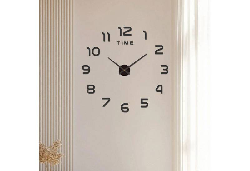REDOM Wanduhr Wohnzimmeruhr 3D DIY Uhr leise Wandzeitmesser Acryl Dekouhr (Spiegel-Effekt leise Quarzuhr 80-130 cm Ohne Batterie) von REDOM