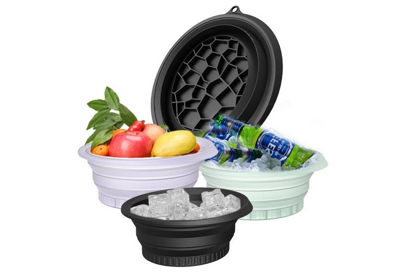 REDOM Waschschüssel Silikon Gesichtseisschüssel faltbare Gesichtskühlschüssel (Tragbare Waschbecken mit Eiswürfelform, 1-St., Wiederverwendbar kompakt), für Hautpflege Porenverfeinerung After-Sun Erfrischung von REDOM