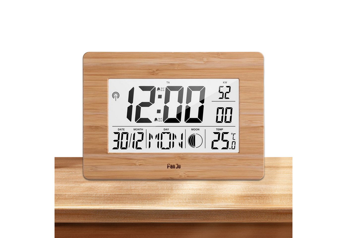REDOM Wecker Digitalwecker Nachtwecker Bürouhr LCD-Display Innentemperaturanzeige mit DCF-Uhr Doppelalarm Schlummerfunktion Mondphase ohne Akku REDOM Wecker Digitalwecker Nachtwecker Bürouhr LCD-Display Innentemperaturanzeige mit DCF-Uhr Doppelalarm Schlummerfunktion Mondphase ohne Akku von REDOM