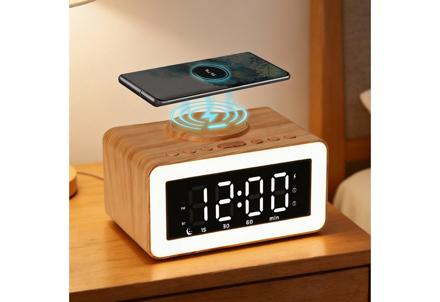 REDOM Wecker Tischwecker Digitaler Nachttischwecker LED Wecker Bluetooth-Lautsprecher kabelloses Laden mit RGB Schlummerfunktion REDOM Wecker Tischwecker Digitaler Nachttischwecker LED Wecker Bluetooth-Lautsprecher kabelloses Laden mit RGB Schlummerfunktion von REDOM