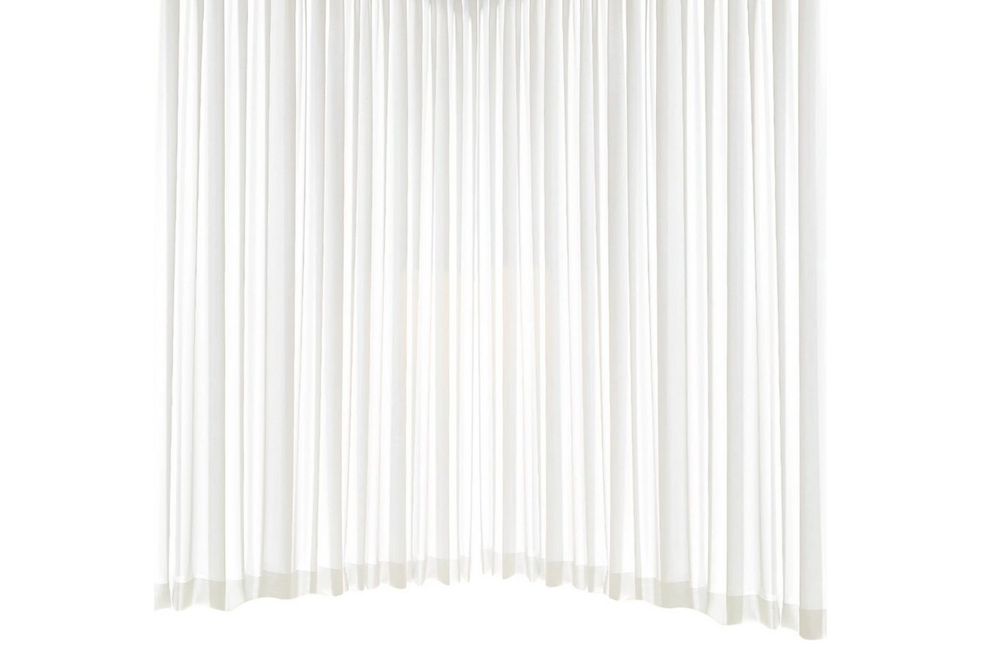 Vorhang 2er Set Voile-Vorhang Vorhänge Gardinen Curtains Voile-Vorhänge, REDOM, Ösen (2 St), halbtransparent, Polyesterfaser, Leinen-Optik Schlafzimmer Ösenvorhang 4CM Ösen ohne Haken von REDOM