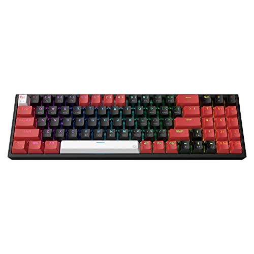 Redragon K628 Pro 75% Kabellose RGB-Gaming-Tastatur mit 3 Modi, 78 Tasten, Hot-swap-fähige Kompakte Mechanische Tastatur, Roter Schalter Redragon K628 Pro 75% Kabellose RGB-Gaming-Tastatur mit 3 Modi, 78 Tasten, Hot-swap-fähige Kompakte Mechanische Tastatur, Roter Schalter von Redragon