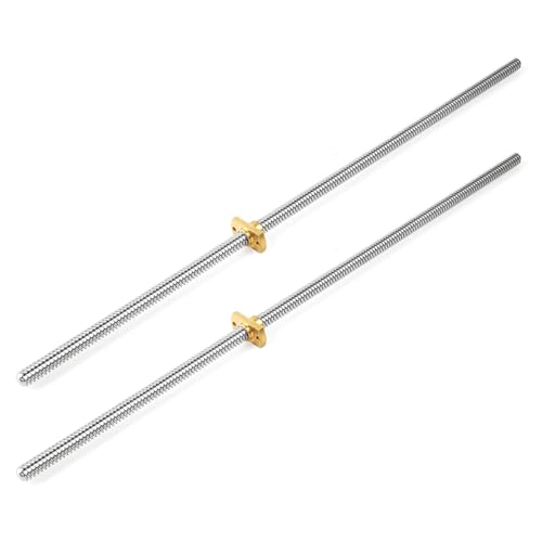 Redrex 365mm T8 Gewindespindel Rostfreier Stahl Gewindestange mit Messingmutter Z-Achsen-Upgrade-Kit für Ender 3 V2,Ender 3 V2 Neo, Ender 3 Pro,Ender 3,Ender 3 Neo,Voxelab 3D-Drucker von Redrex