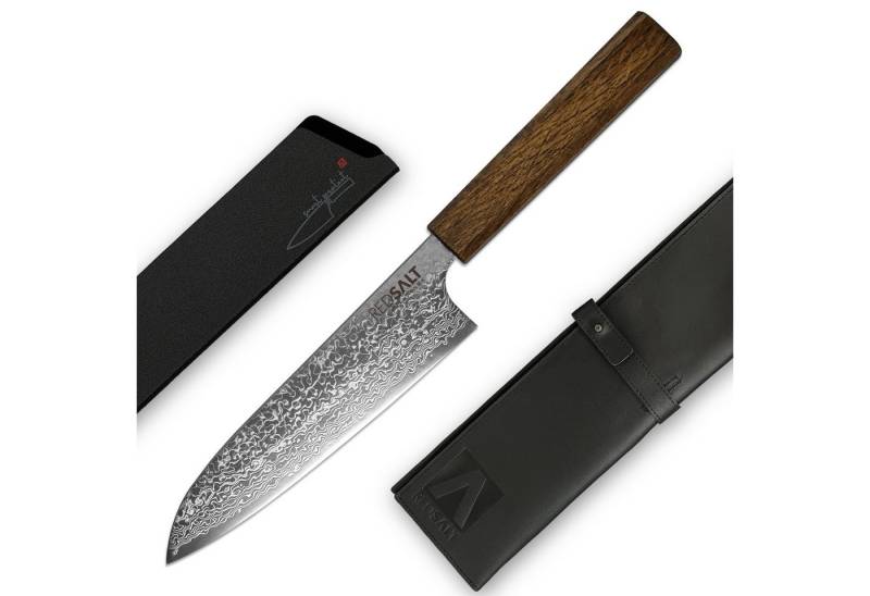 REDSALT® Damastmesser SANTOKU  17cm SPG2 Damaststahl Kochmesser handgefertigt, TAKEFU SPG2 Kern, 65 Lagen, rostfrei, Made in Japan von REDSALT®