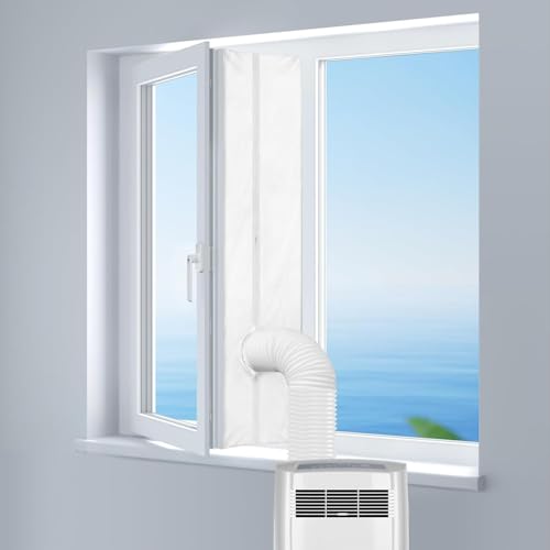 REDTRON Fensterabdichtung für Mobile Klimageräte, Klimaanlagen, Wäschetrockner und Ablufttrockner, AirLock zum Anbringen an Fenster, Dachfenster, Flügelfenster, Fensterabdichtung Klimaanlage 300CM von REDTRON