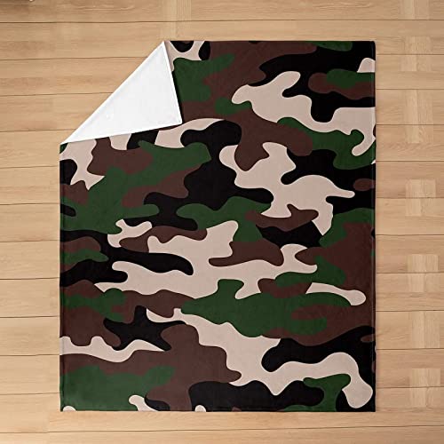 Kuscheldecke 3D Tarnung 80 x 150 cm Flanell Fleecedecke Militär Weich Warm Flauschig Decke, Wohndecke Decken für Sofadecke Couchdecke, kuscheldecken für Kinder Erwachsene von REECES