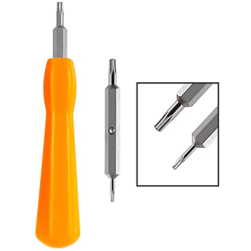 Türklingel Schrauben Ersatz, doppelseitiger Türklingel Schraubendreher T6 T15 Torx Schraubendreher Bit Set Fit Türklingel und Pro Türklingel Sicherheitsschraube Nur (Orange) von REEKNOKOL