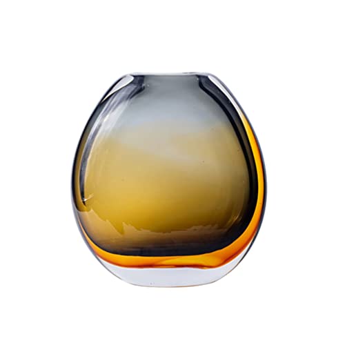 Vase für Dekoration Nordische Stil Glas Vase Bernstein Gradienten Terrarium Container Anordnung Vase Hochzeit Dekoration Home Wohnzimmer Vasen Vasen (Size : 28 * 9 * 23cm) von REEKOS