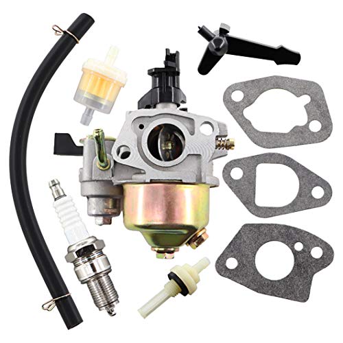 MCHNIC Vergaser mit Dichtung Benzinfilter Zündkerze für Honda GX140 GX160 GX200 168F 5.5HP 6.5HP 163cc 196cc Generator Rasenmäher LIFAN 6,5 PS Einzylinder von MCHNIC
