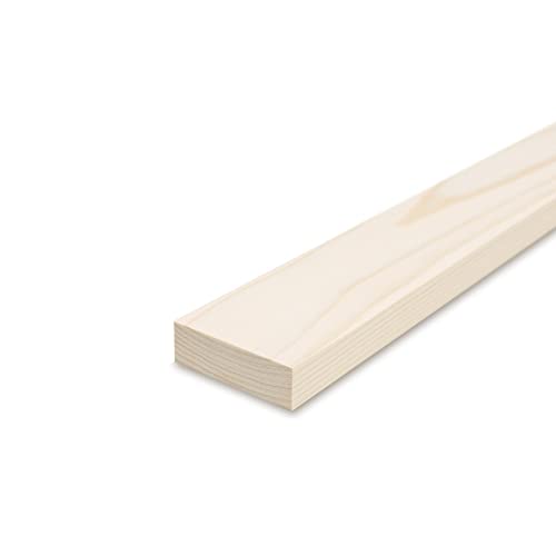 REESE Glattkantbretter - Fichte gehobelt - 1,9 cm stark x 60 cm lang - 7 cm Breite - Zum Bau von Regalen und Möbeln sowie für Bastelarbeiten von REESE Kehlleisten GmbH
