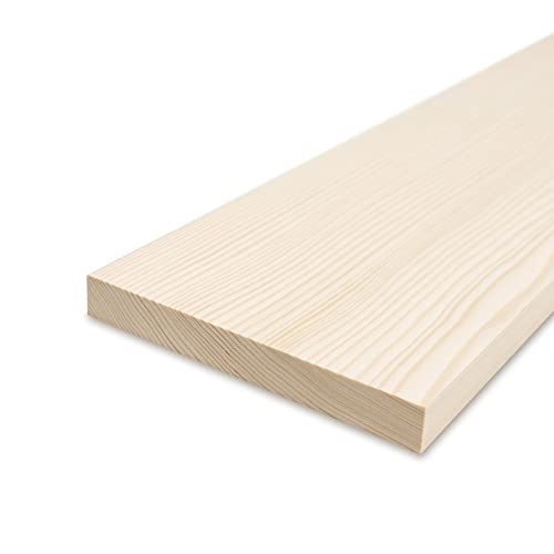 REESE Glattkantbretter - Fichte gehobelt - 1,9 cm stark x 60 cm lang - 18 cm Breite - Zum Bau von Regalen und Möbeln sowie für Bastelarbeiten REESE Glattkantbretter - Fichte gehobelt - 1,9 cm stark x 60 cm lang - 18 cm Breite - Zum Bau von Regalen und Möbeln sowie für Bastelarbeiten von REESE Kehlleisten GmbH
