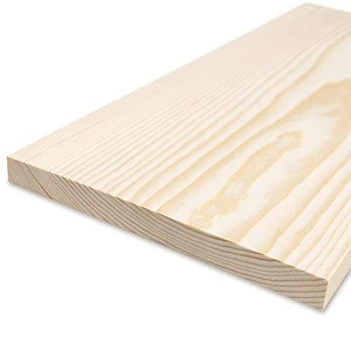 REESE Glattkantbretter - Fichte gehobelt - 1,9 cm stark x 60 cm lang - 25 cm Breite - Zum Bau von Regalen und Möbeln sowie für Bastelarbeiten von REESE Kehlleisten GmbH