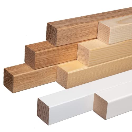 REESE Quadratleisten Viertkantleisten | Buche weiß lackiert | 20x20x2300mm | Bastelleisten Abdeckleisten von REESE Kehlleisten GmbH