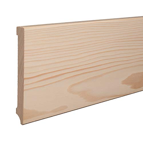 REESE Sockelleiste aus Holz | FICHTE | Massivholz-Fußleisten für Laminat Vinyl Parkettt | Weimarer Profil | 150mm | Fichte roh geschliffen von REESE Kehlleisten GmbH