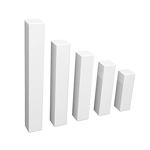REESE | Universal Fussleisten Eckklotz Eckblock Ecke Eckturm | Buche WEISS | PREMIUM (mit Fase), 85 mm / 10 Stück) von REESE Kehlleisten GmbH